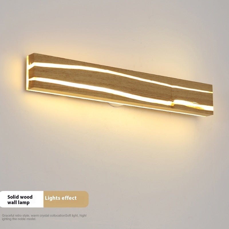 Solid Wood Crack Creative Wall Lamp Background Wall LED Strip Wall Lamp