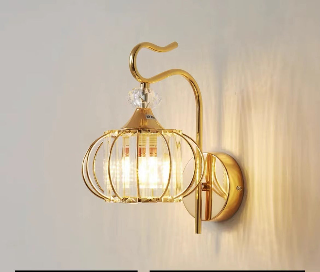 Bedroom Bedside Crystal Wall Lamp Living Room Wall Lamp