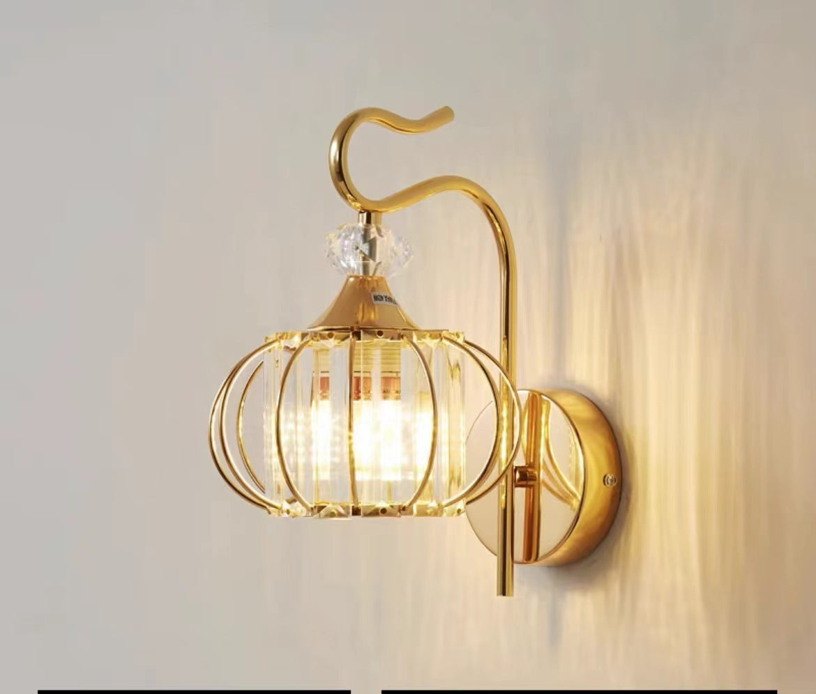 Bedroom Bedside Crystal Wall Lamp Living Room Wall Lamp