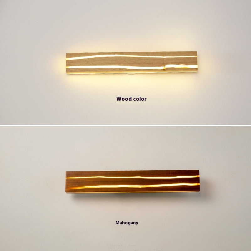 Solid Wood Crack Creative Wall Lamp Background Wall LED Strip Wall Lamp